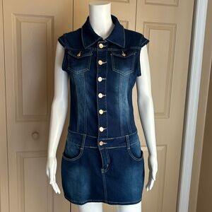 Jean button up minidresses